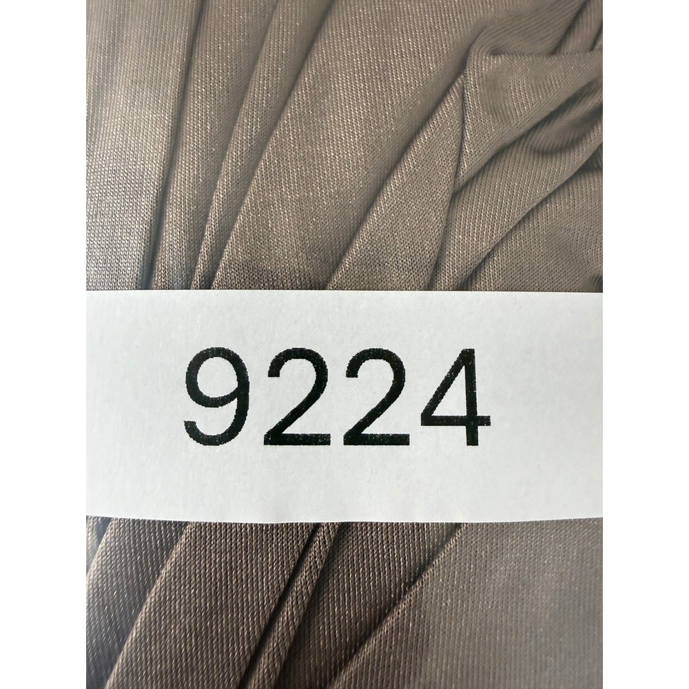 Tadashi Shoji Size 14 Ruched Pleated V-Neck Gown Formal Dress Brown 3/4 Sleeve - Picture 6 of 6